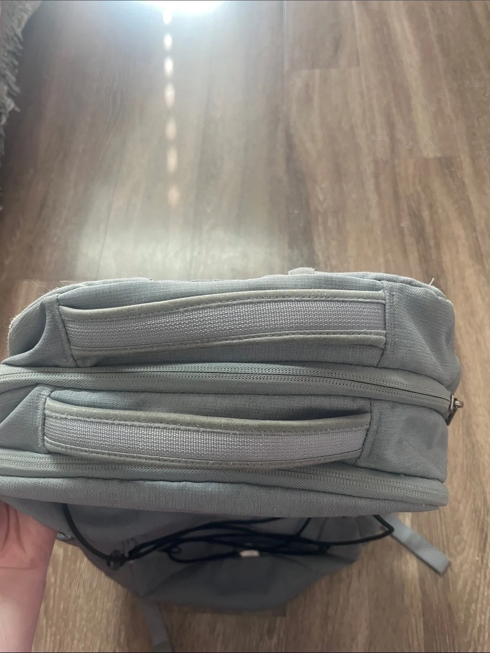 The North Face Jester Backpack - Light Gray with Black Bungee